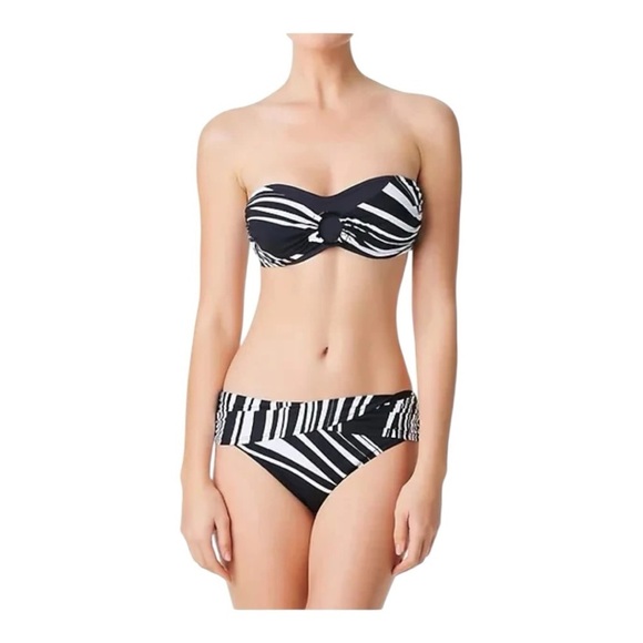 BLEU ROD BEATTIE New Wave Sarong Hipster Bottom - Black/White Size 8 NEW - Picture 2 of 15